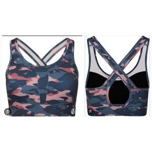 Dare 2b Mantra Low Impact Intensity Sports Sz L Pink Gray Camo Sports Bra New